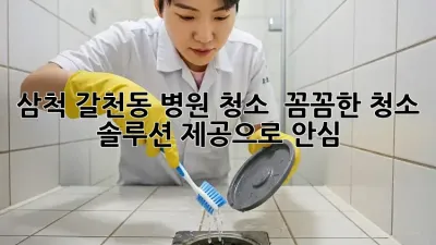 삼척 갈천동 병원 청소, ✨ 꼼꼼한 청소 솔루션 제공으로 안심!
